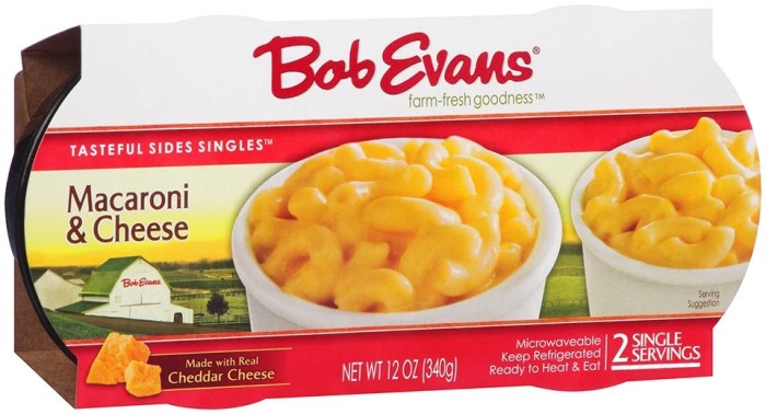 Bob evans macaroni and cheese nutrition