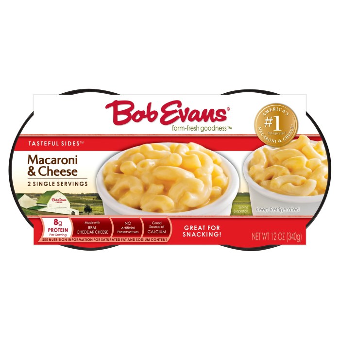 Bob evans macaroni and cheese nutrition