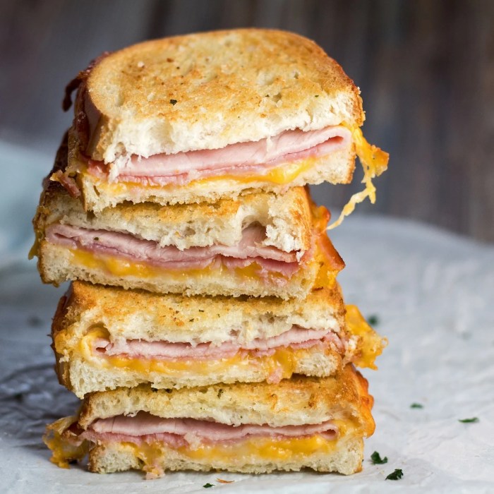 Grilled ham and cheese nutrition