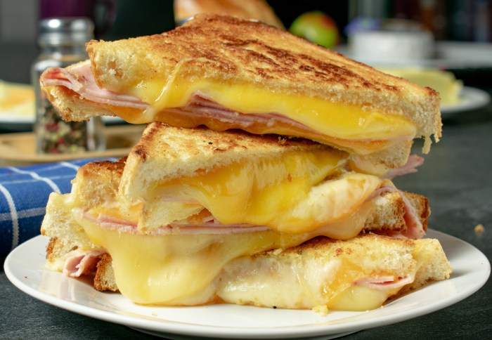 Grilled ham and cheese nutrition